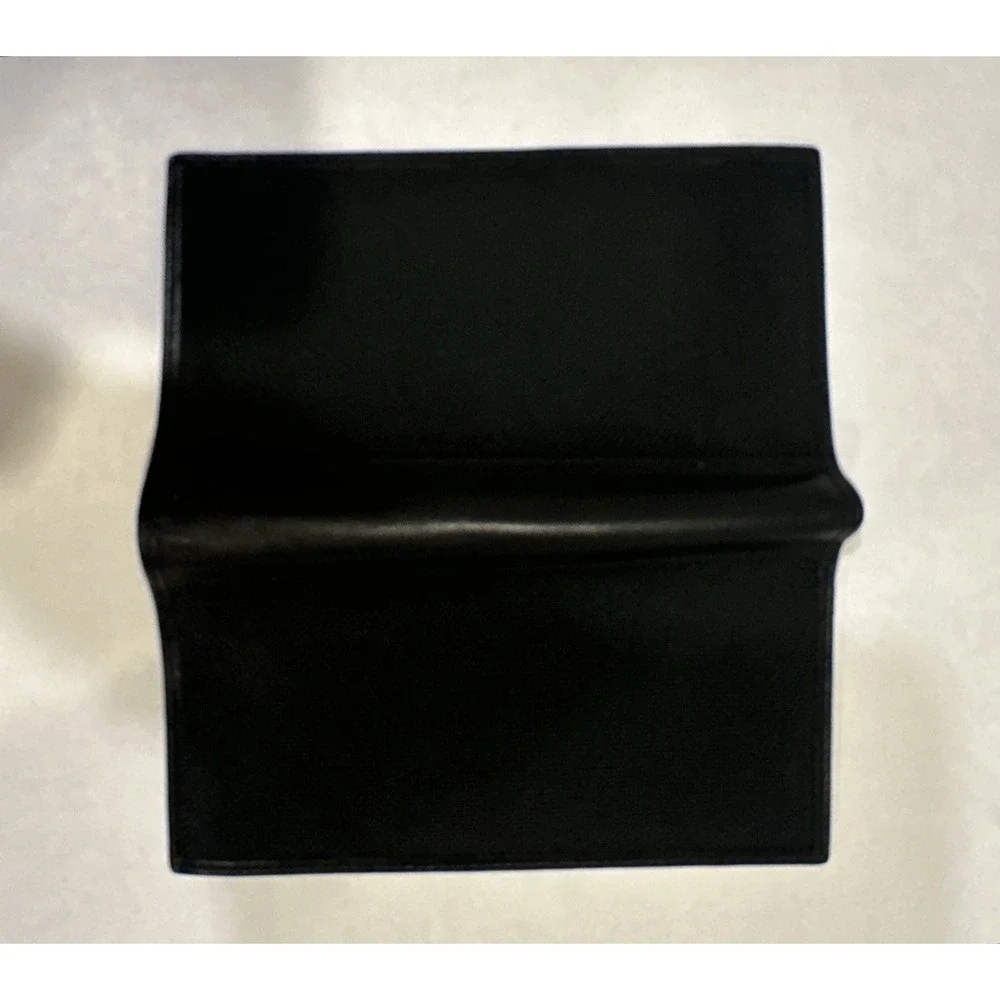 TUMI Black Leather And Canvas Wallet Credit Card Holder New No Tags